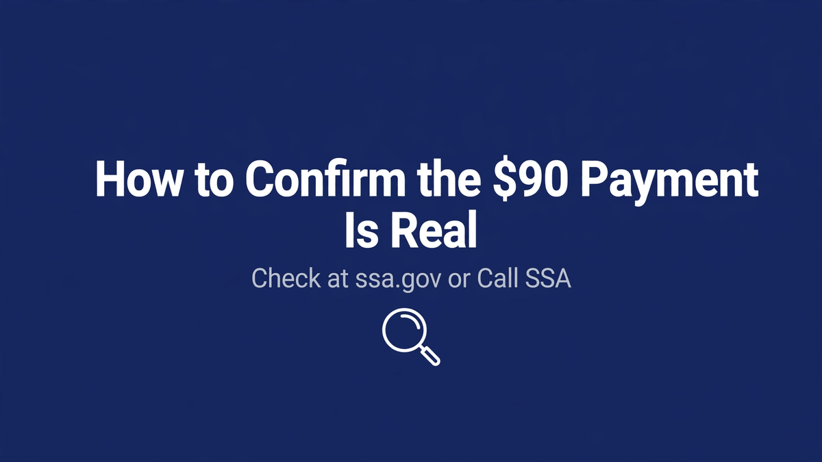 How to Confirm the $90 Payment Is Real